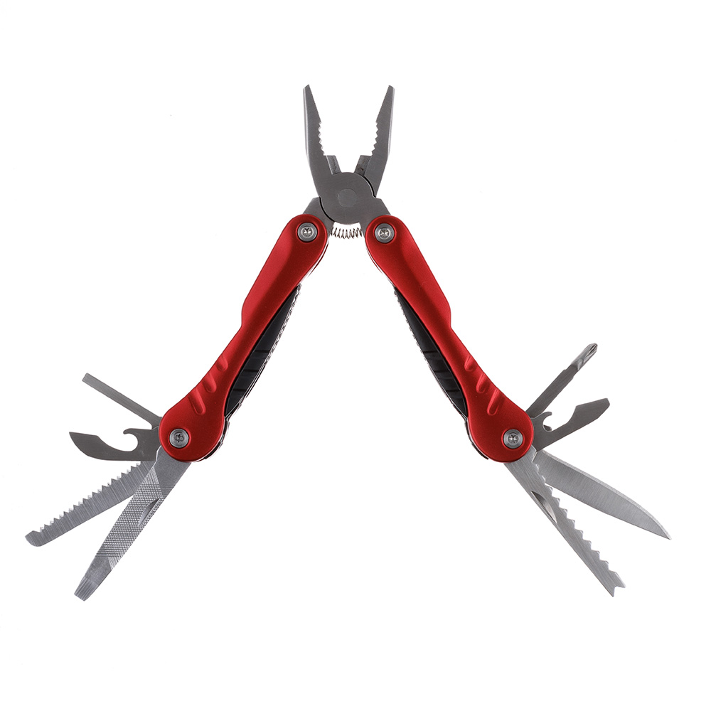 Мультитул Stinger, 9 функций, серебристо-красный MT-801AB