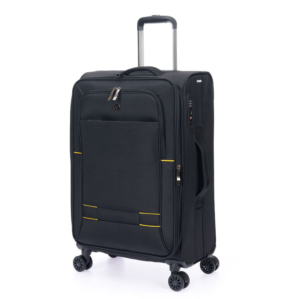 Чемодан TORBER Brosno, чёрный T1901M-Black