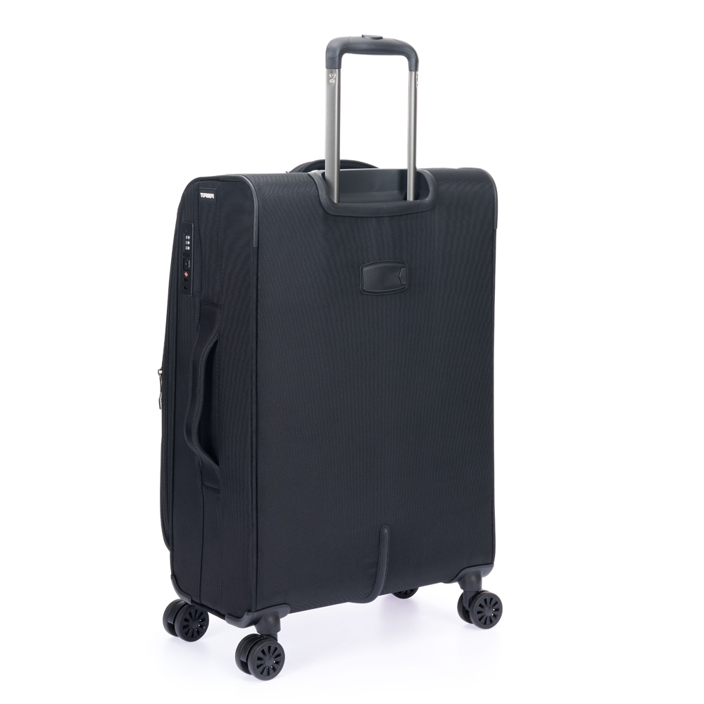 Чемодан TORBER Brosno, чёрный T1901M-Black
