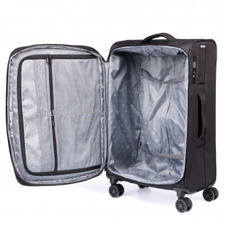 Чемодан TORBER Seyd, чёрный T2021M-Black