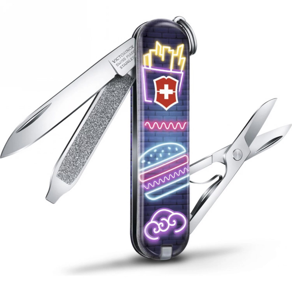 Нож-брелок VICTORINOX Classic "Burger Bar" 0.6223.L1906