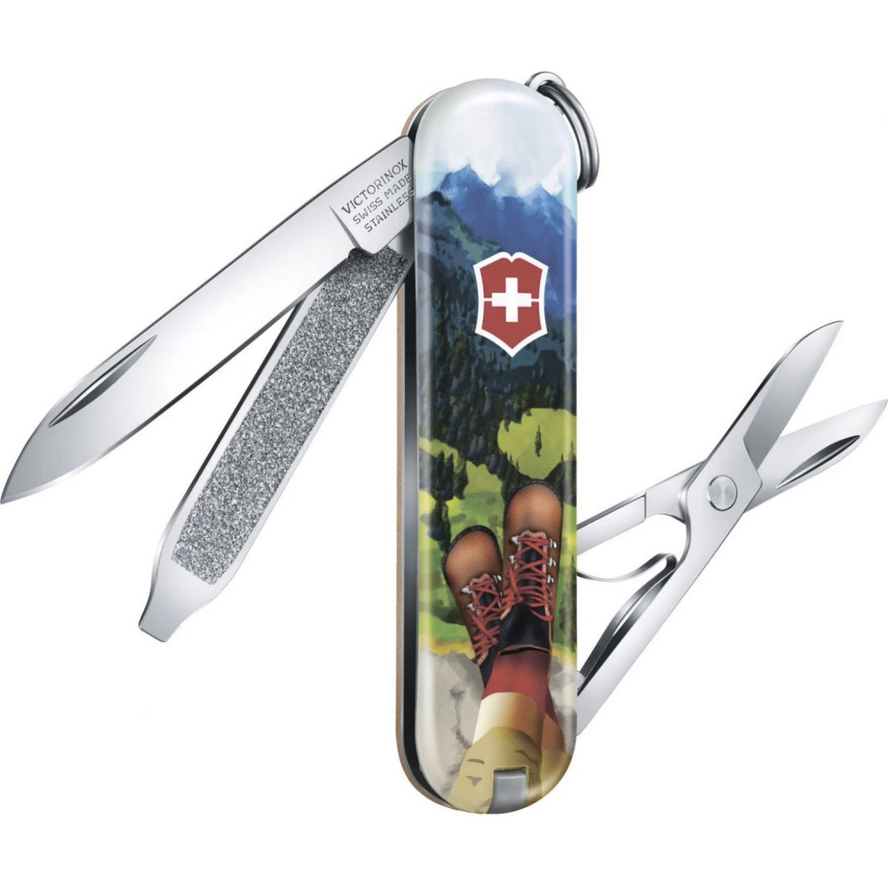 Нож-брелок VICTORINOX Classic "I Love Hiking" 0.6223.L2002
