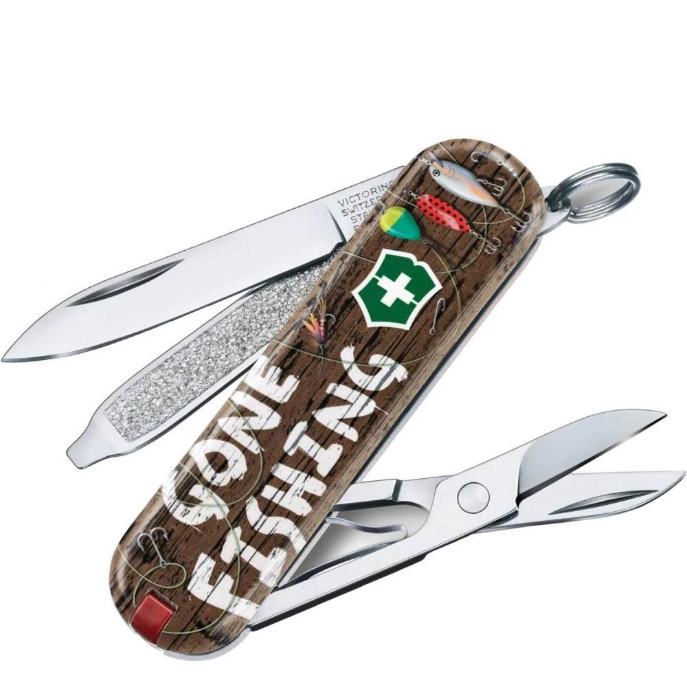 Нож-брелок VICTORINOX Classic "Gone Fishing" 0.6223.L2005