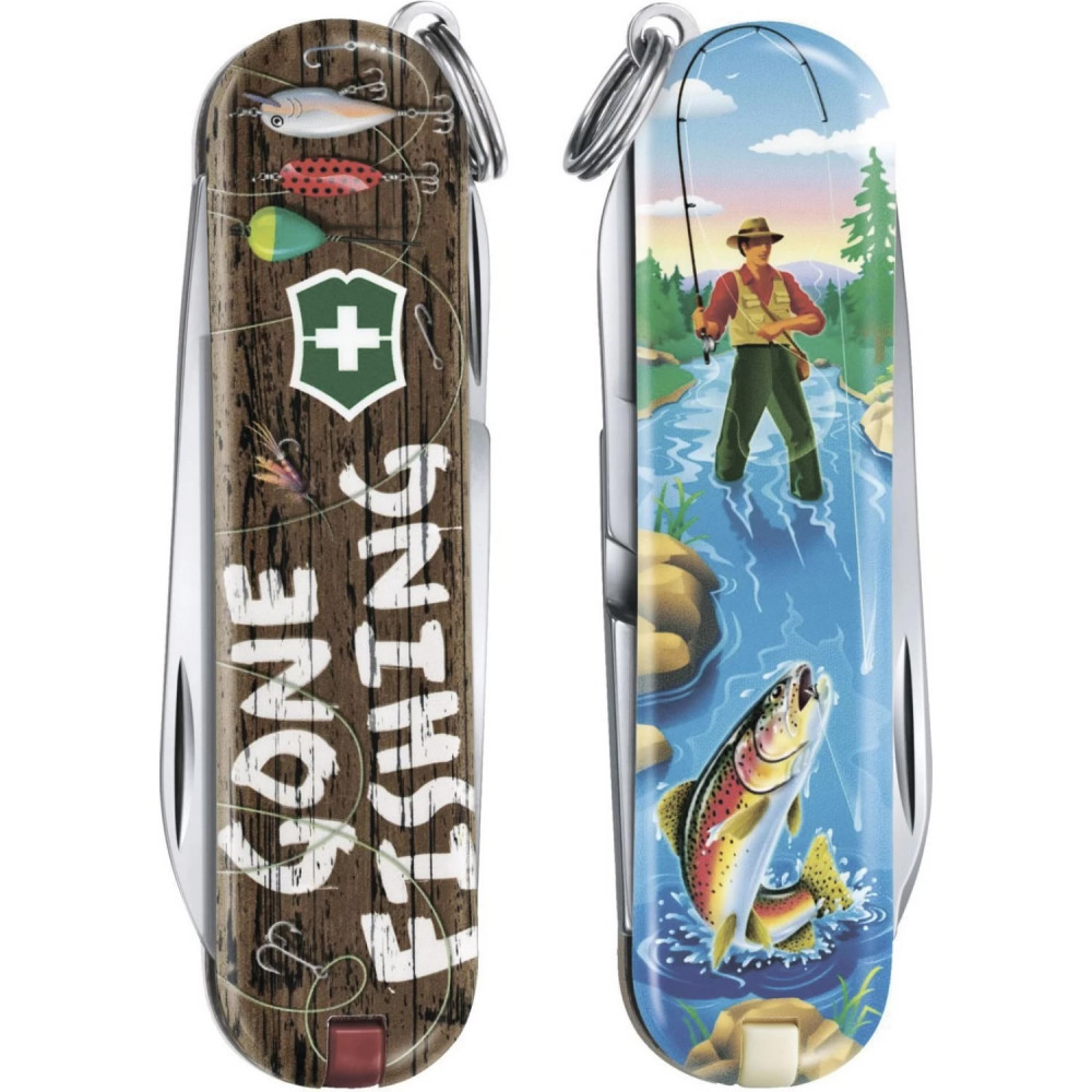Нож-брелок VICTORINOX Classic "Gone Fishing" 0.6223.L2005