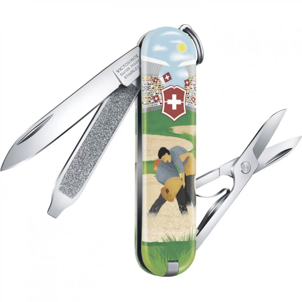 Нож-брелок VICTORINOX Classic "Swiss Wrestling" 0.6223.L2009