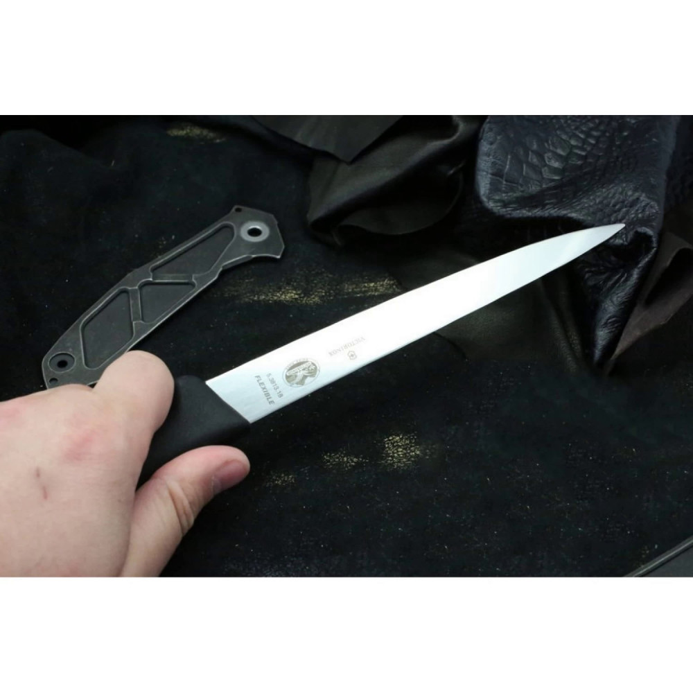 Нож филейный для рыбы VICTORINOX Fibrox с супер-гибким лезвием 18 см 5.3813.18