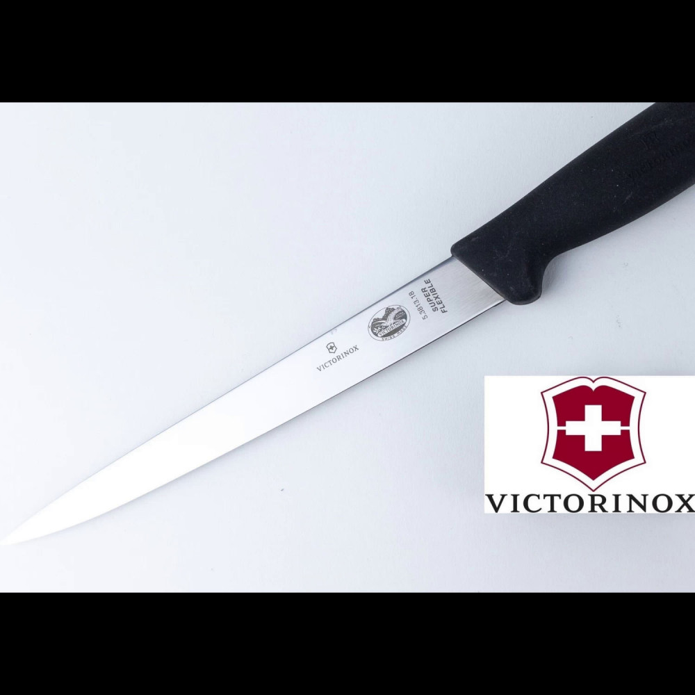 Нож филейный для рыбы VICTORINOX Fibrox с супер-гибким лезвием 18 см 5.3813.18