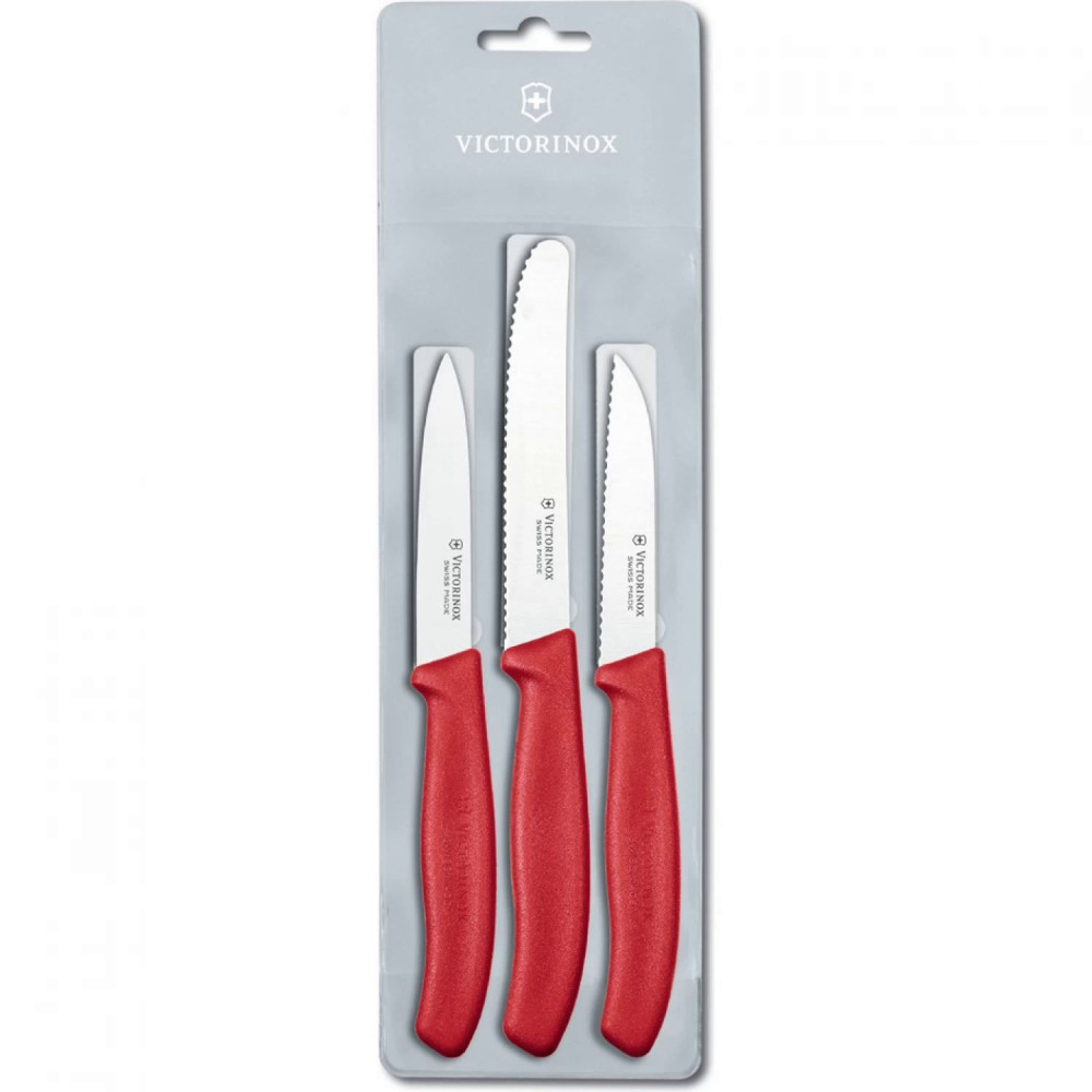 Набор из 3 Ножей Swiss Classic: 2 ножа для овощей 8 см, столовый нож 11 см VICTORINOX 6.7111.3