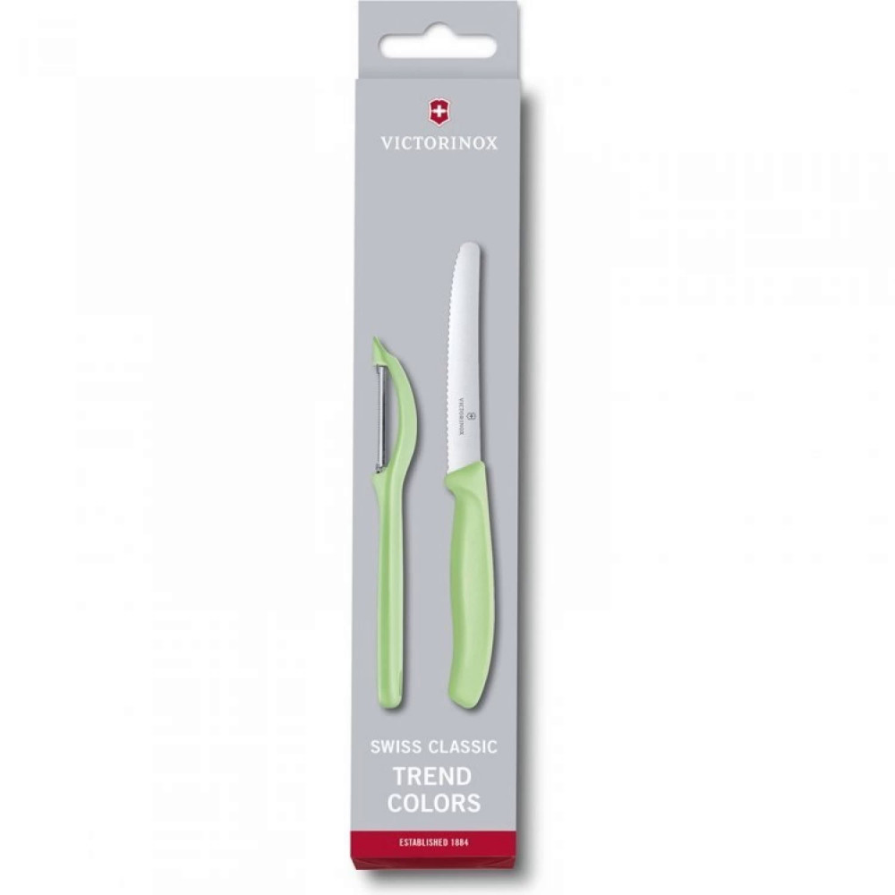 Набор из 2 ножей VICTORINOX Swiss Classic: нож для овощей и столовый нож 6.7116.21L42