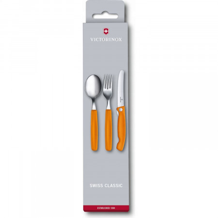 Набор из 3 столовых приборов VICTORINOX Swiss Classic: нож для овощей, вилка, ложка 6.7192.F9