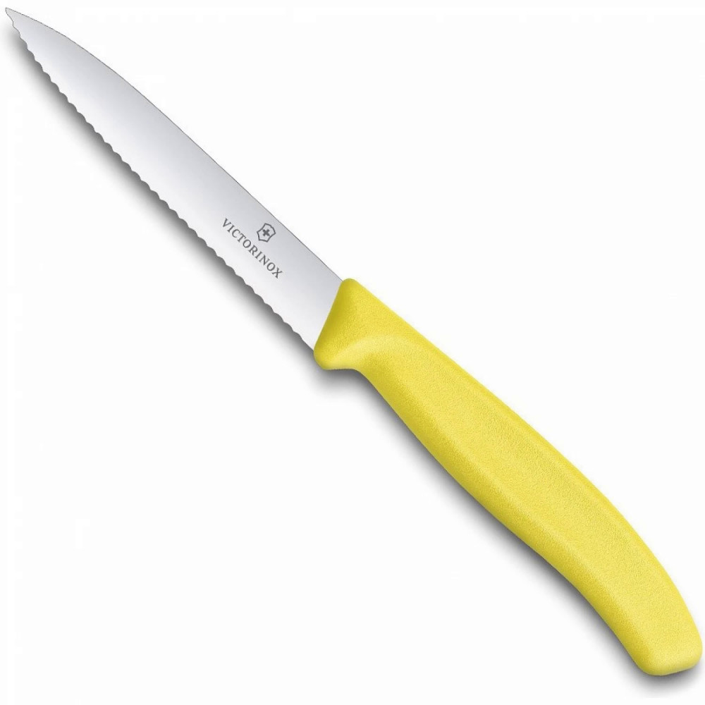 Нож для овощей Swiss Classic 10 см, с серейторной заточкой VICTORINOX 6.7736.L8
