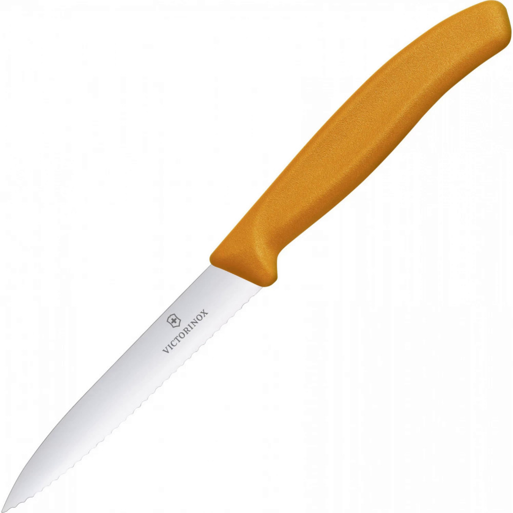 Нож для Овощей SwissClassic 10 см- С Серейторной Заточкой VICTORINOX 6.7736.L9 Swiss made