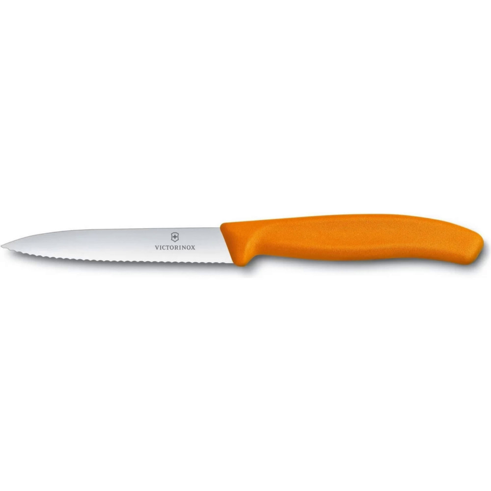 Нож для Овощей SwissClassic 10 см- С Серейторной Заточкой VICTORINOX 6.7736.L9 Swiss made