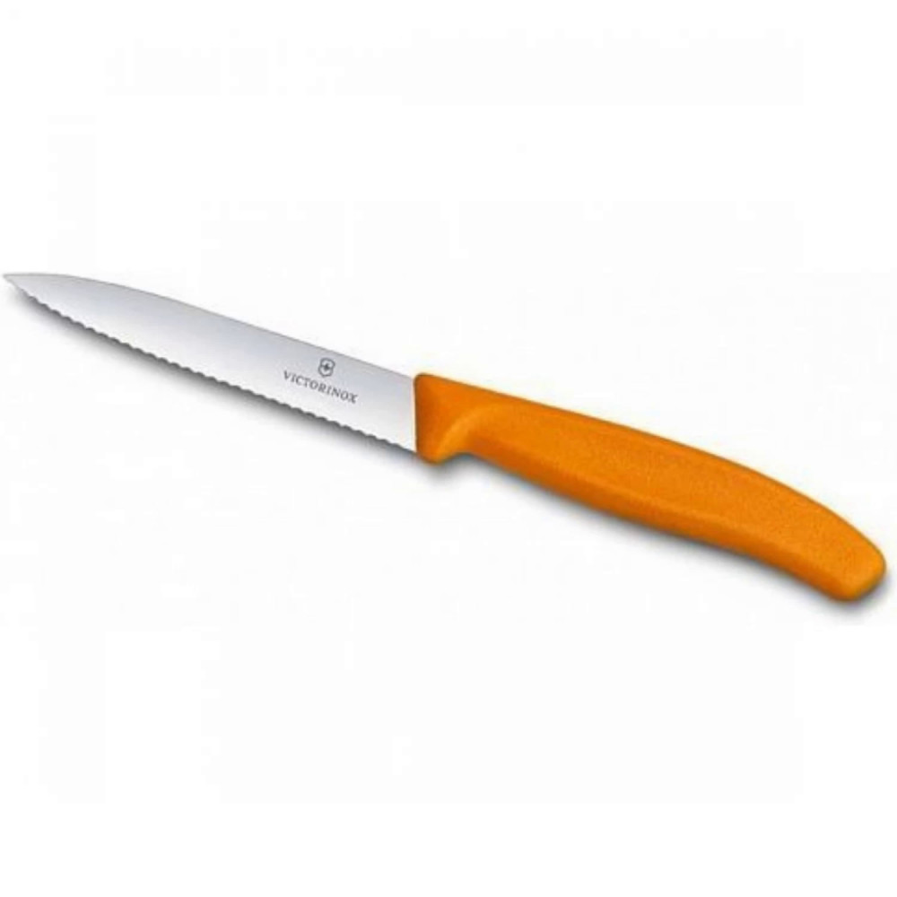 Нож для Овощей SwissClassic 10 см- С Серейторной Заточкой VICTORINOX 6.7736.L9 Swiss made