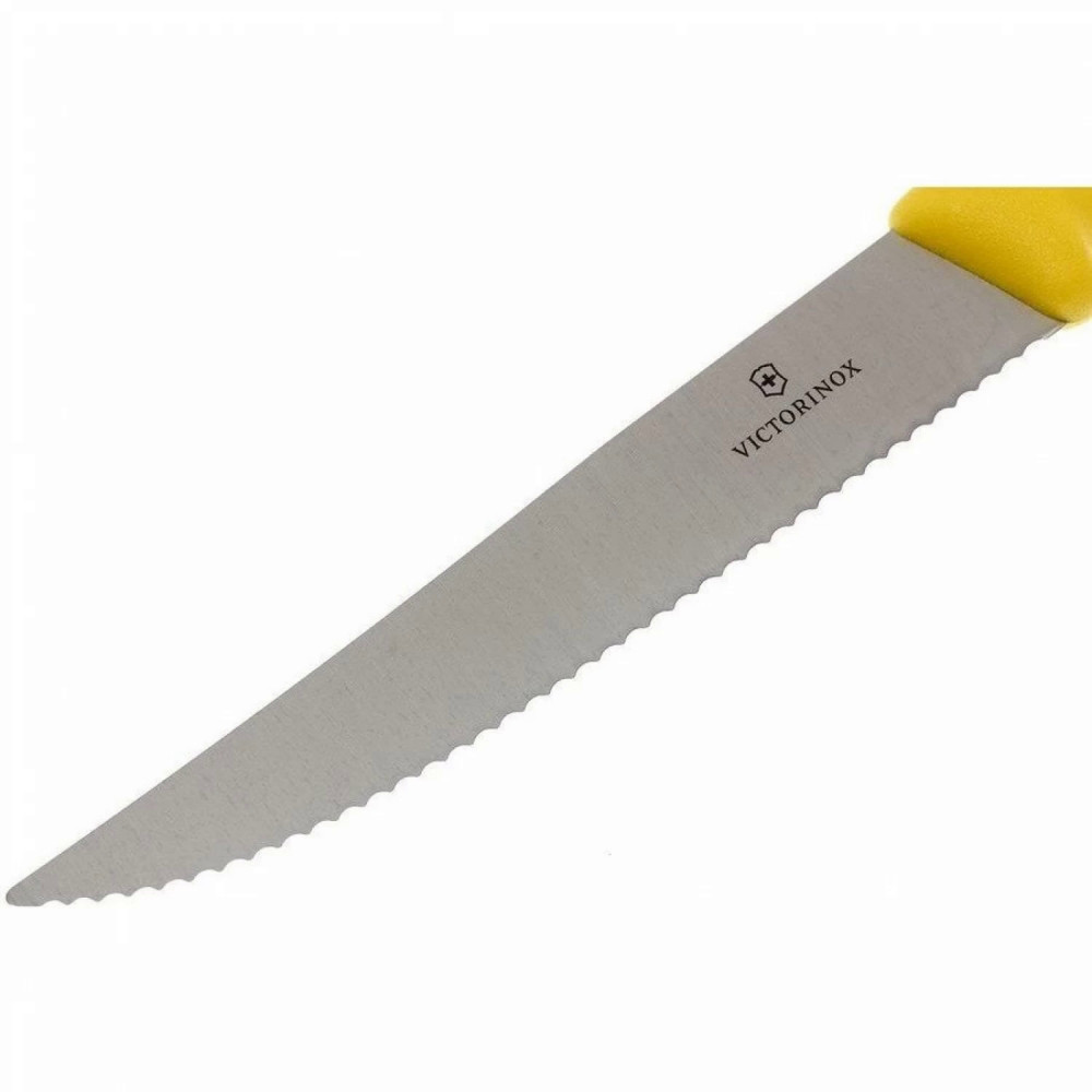 Набор из 2 ножей для стейка и пиццы SwissClassic Gourmet 12 см, с серейторной заточкой VICTORINOX 6.7936.12L8B Swiss made