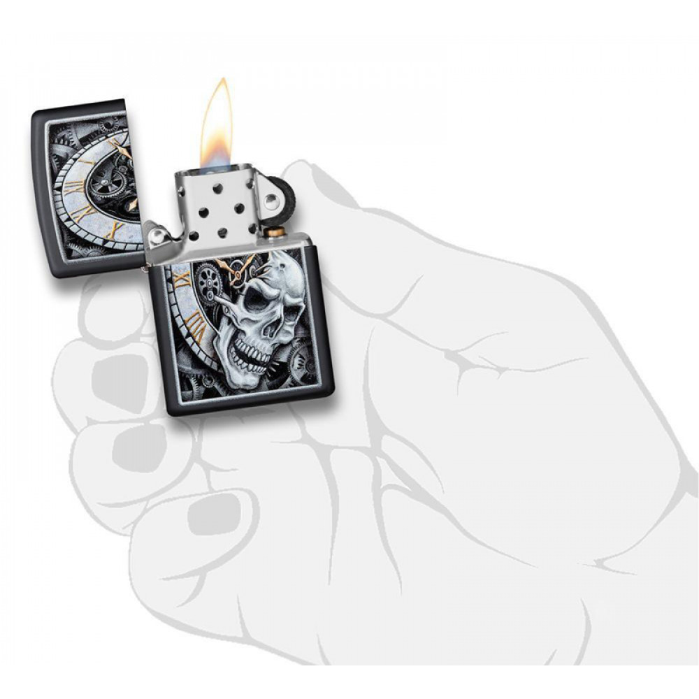 Зажигалка Skull Clock Design