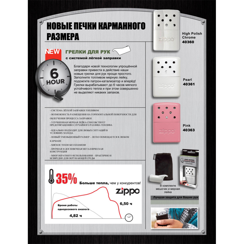 Грелка для рук Pearl ZIPPO 40361