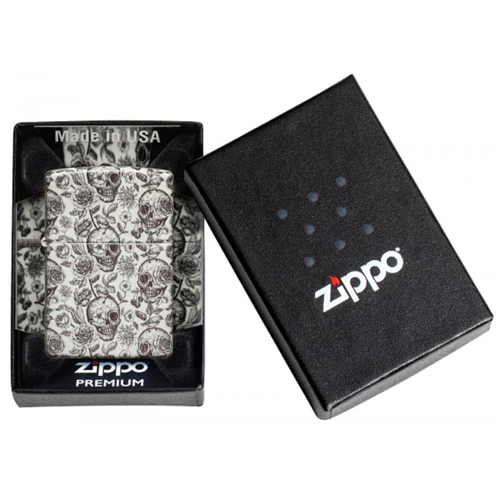 Зажигалка Skeleton Glow in the Dark Green ZIPPO