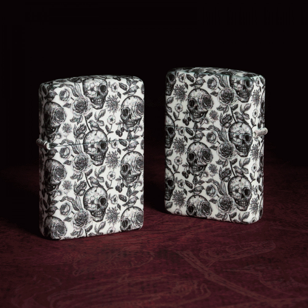 Зажигалка Skeleton Glow in the Dark Green ZIPPO