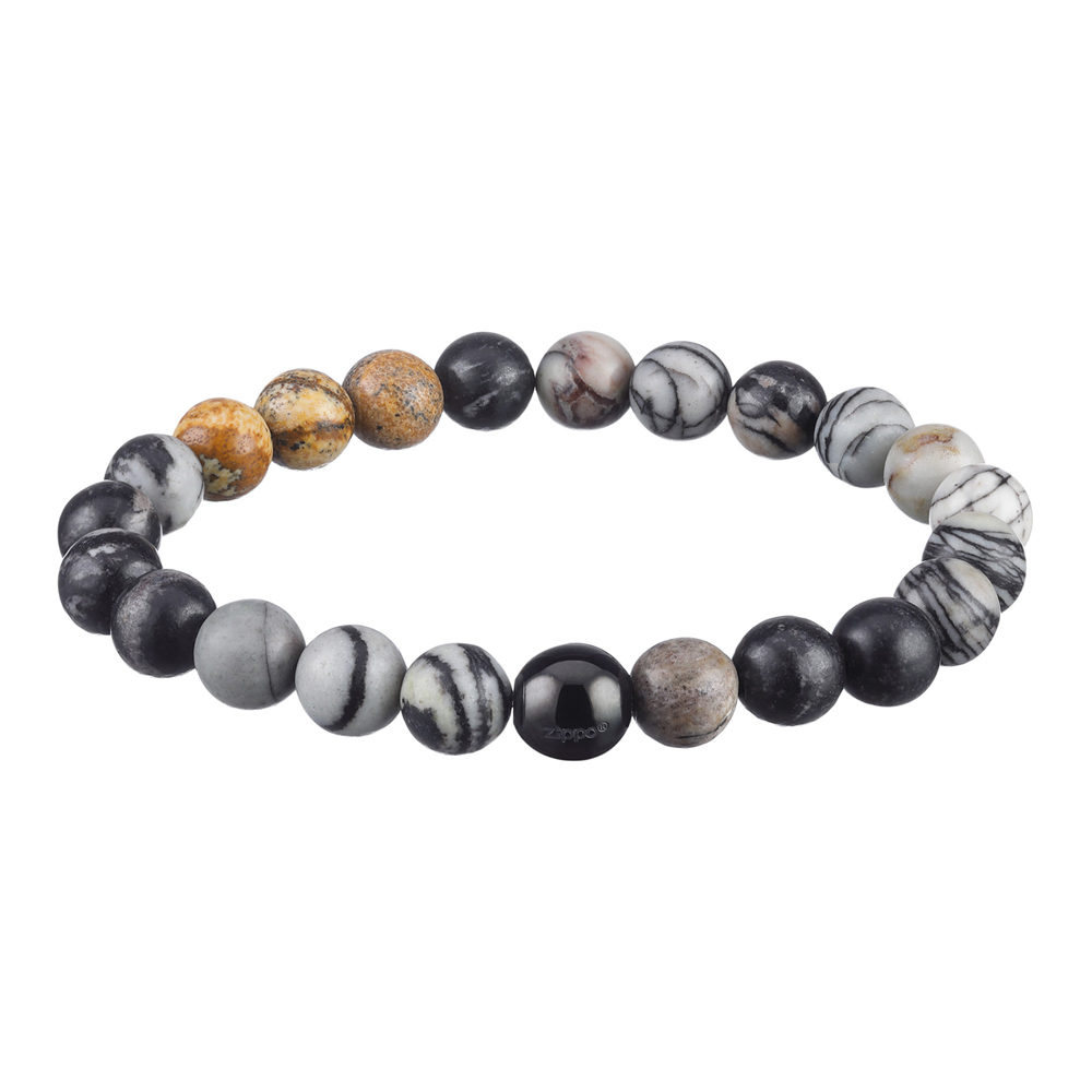 Браслет Howlite Beads Bracelet (20 см) ZIPPO