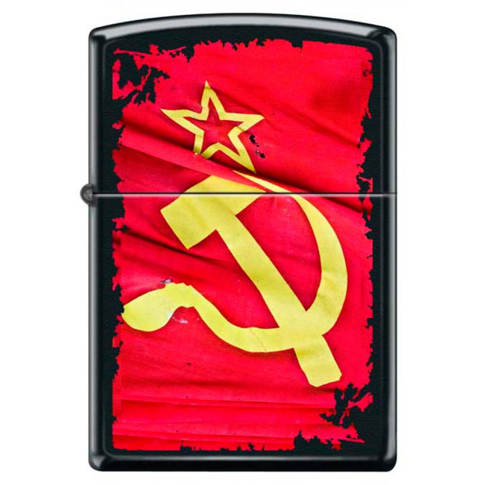 Зажигалка Серп и Молот ZIPPO SOVIET FLAG SICKLE