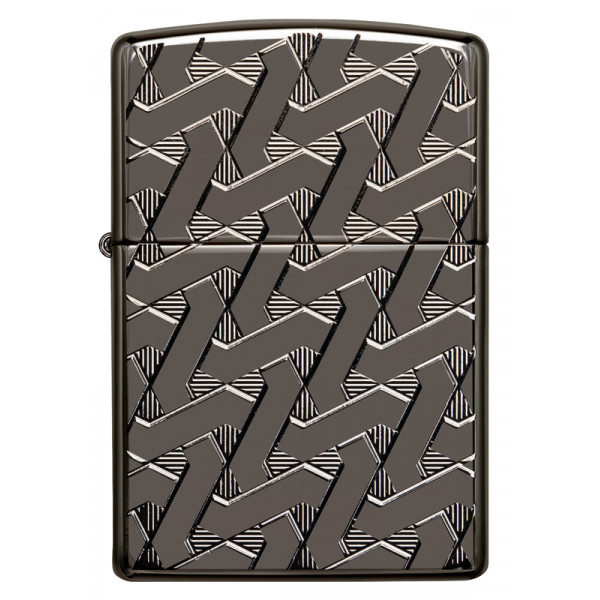 Зажигалка Black Ice® ZIPPO 49173 Armor Geometric Weave Design
