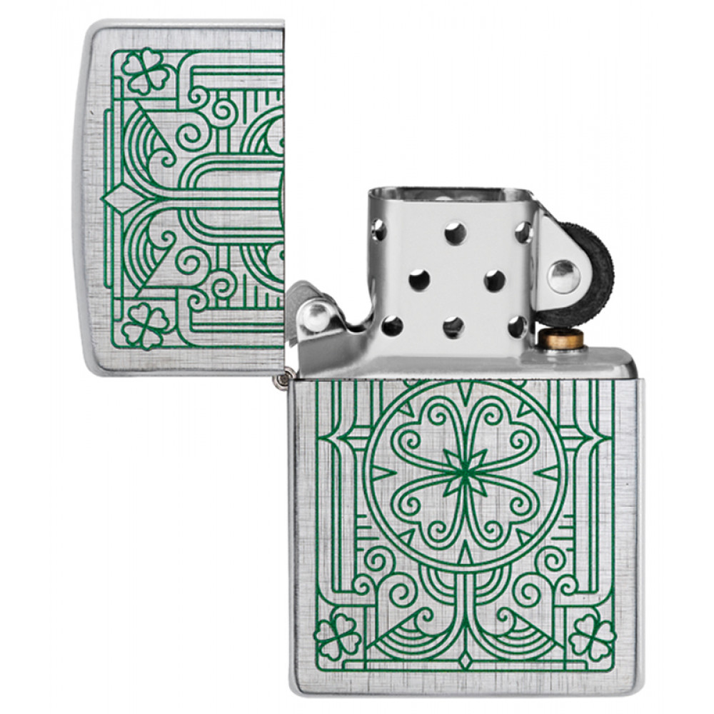 Зажигалка Brushed Chrome Luck Design ZIPPO