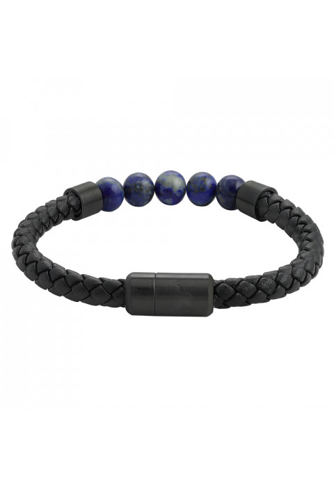 Браслет Leather Bracelet with Charms с шармами (22 см) ZIPPO