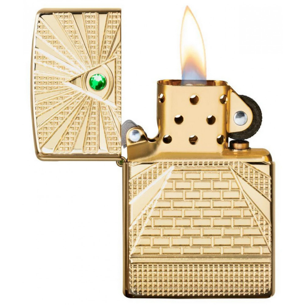 Зажигалка Armor™ High Polish Brass Eye of Providence Design ZIPPO