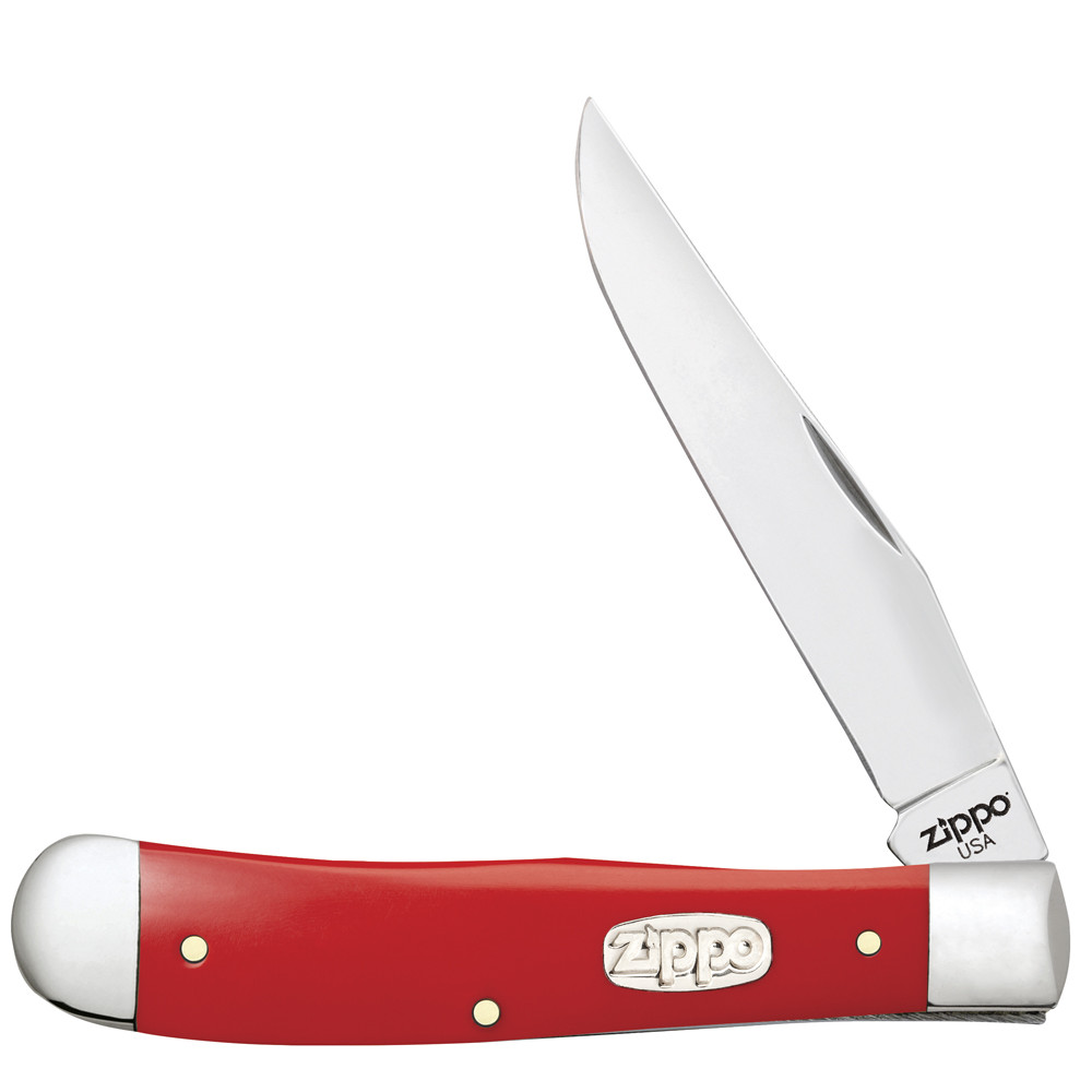 Нож перочинный Red Synthetic Smooth Trapper + зажигалка 207 ZIPPO 50518_207