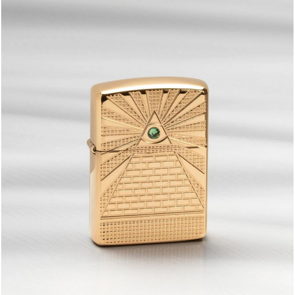 Зажигалка Armor™ High Polish Brass Eye of Providence Design ZIPPO