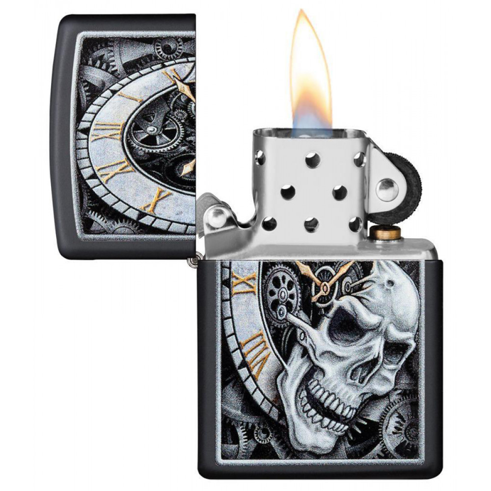 Зажигалка Skull Clock Design
