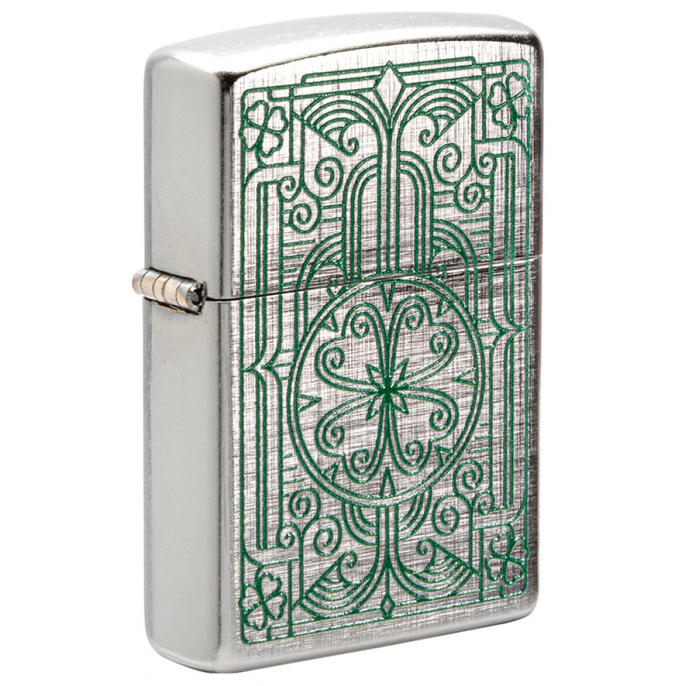 Зажигалка Brushed Chrome Luck Design ZIPPO